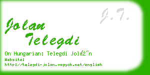 jolan telegdi business card